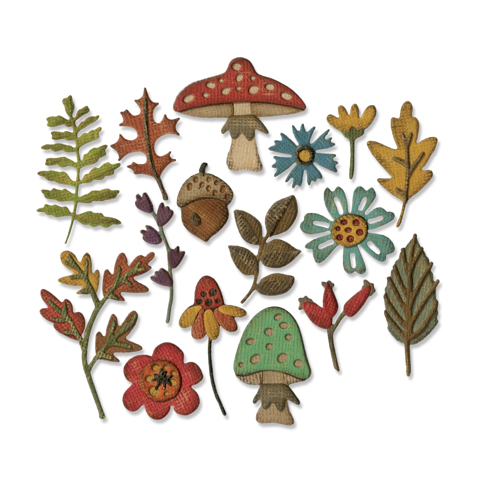 sizzix-thinlits-funky-foliage-stanzschablonen-bl-tter-16-tlg image 1