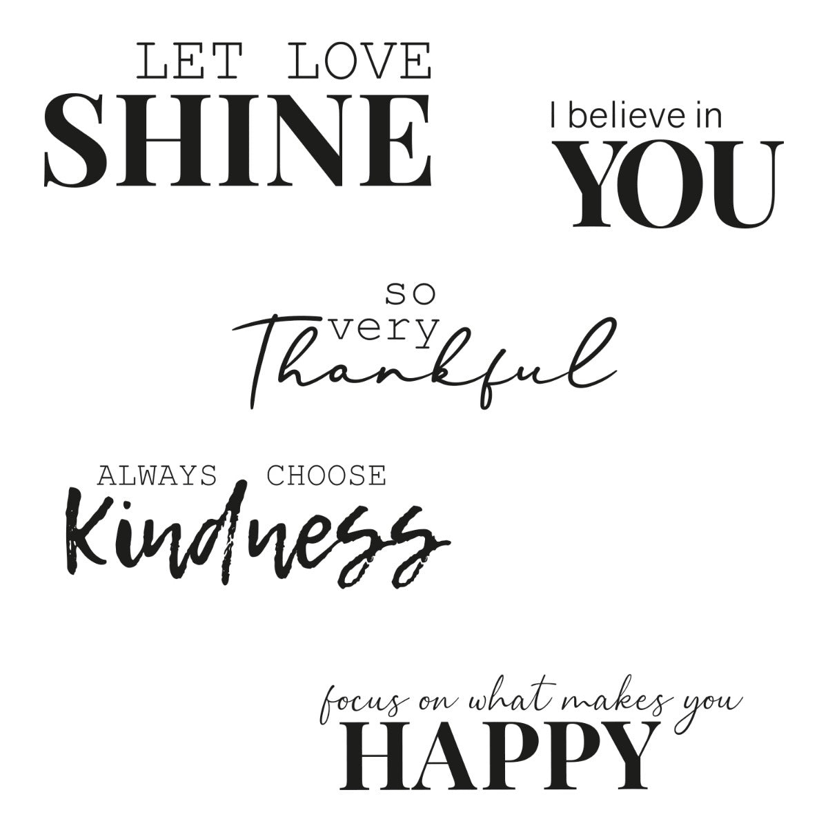 sizzix-clear-stamps-sunnyside-sentiments-10-stempel-5-tlg image 1