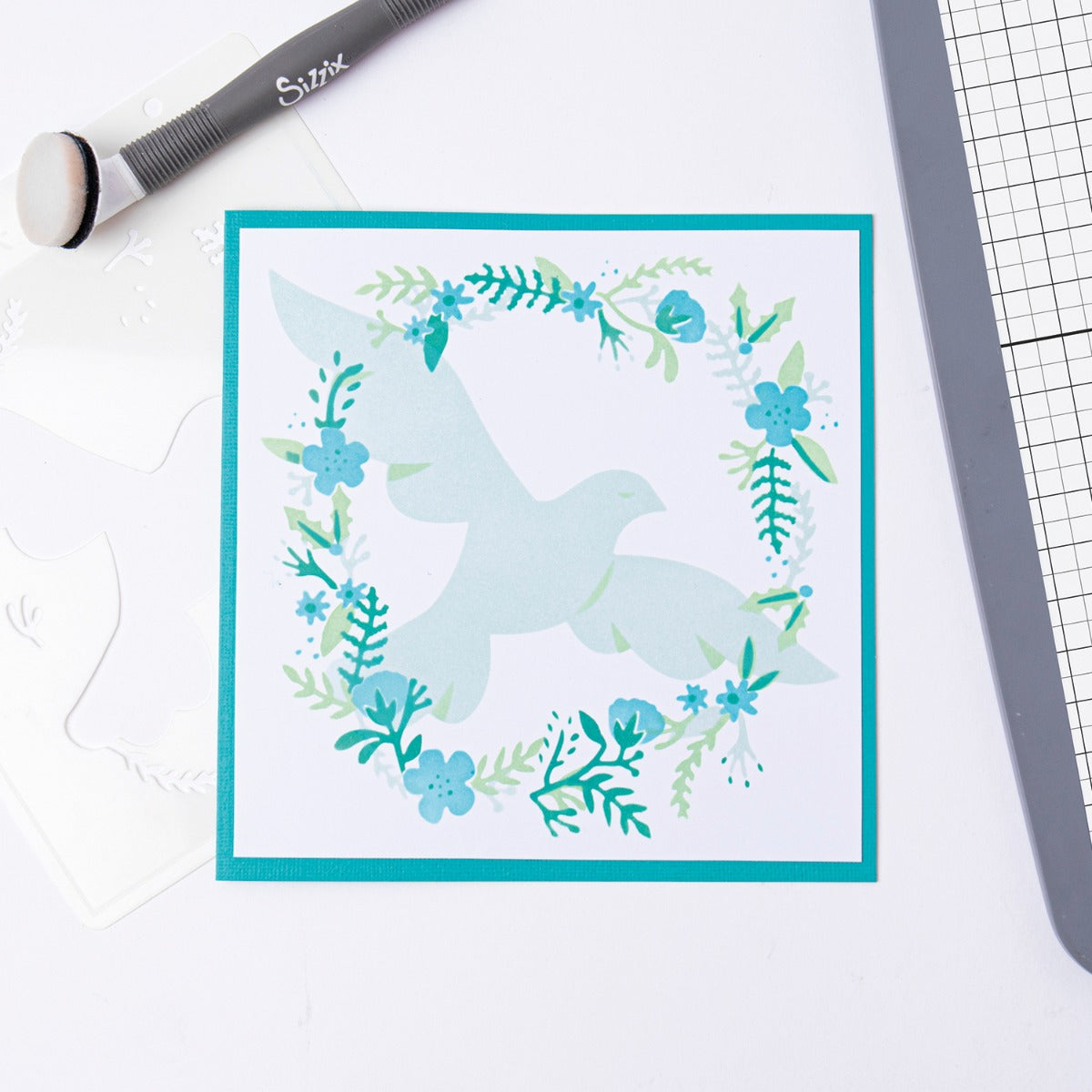 sizzix-layered-stencils-dove-taube-4-tlg-schablonen-set image 2