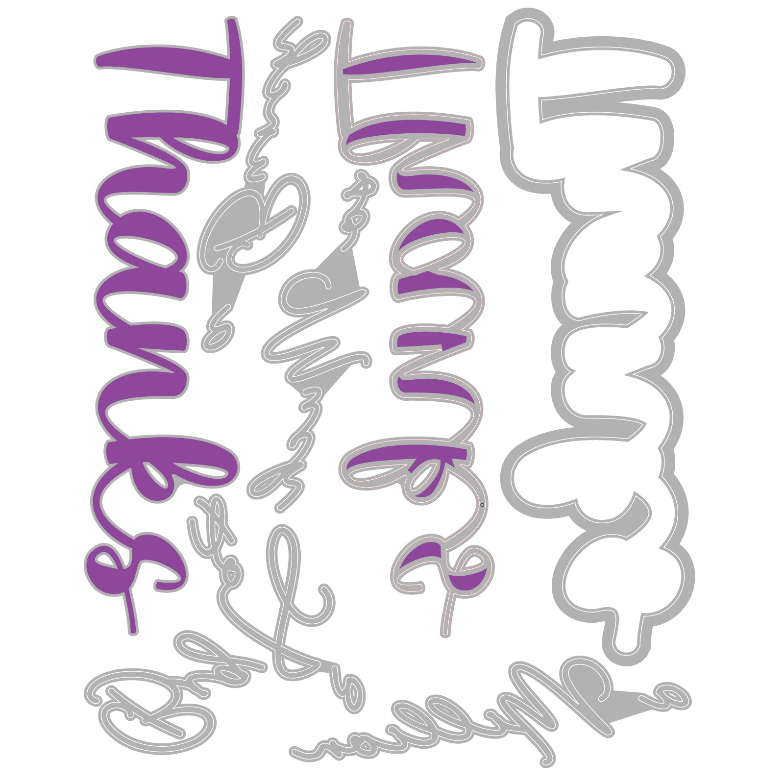 sizzix-thinlits-take-twos-thanks-stanzschablonen-8tlg image 2