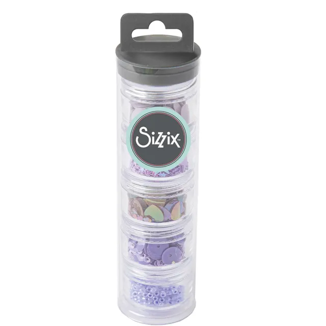 sizzix-effectz-sequins-beads-pailletten-lavender-dust-5er image 1