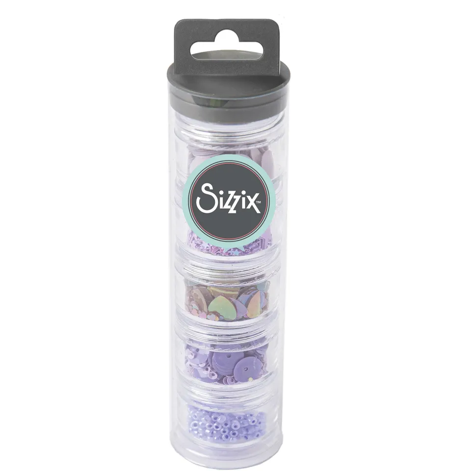 sizzix-effectz-sequins-beads-pailletten-lavender-dust-5er image 1