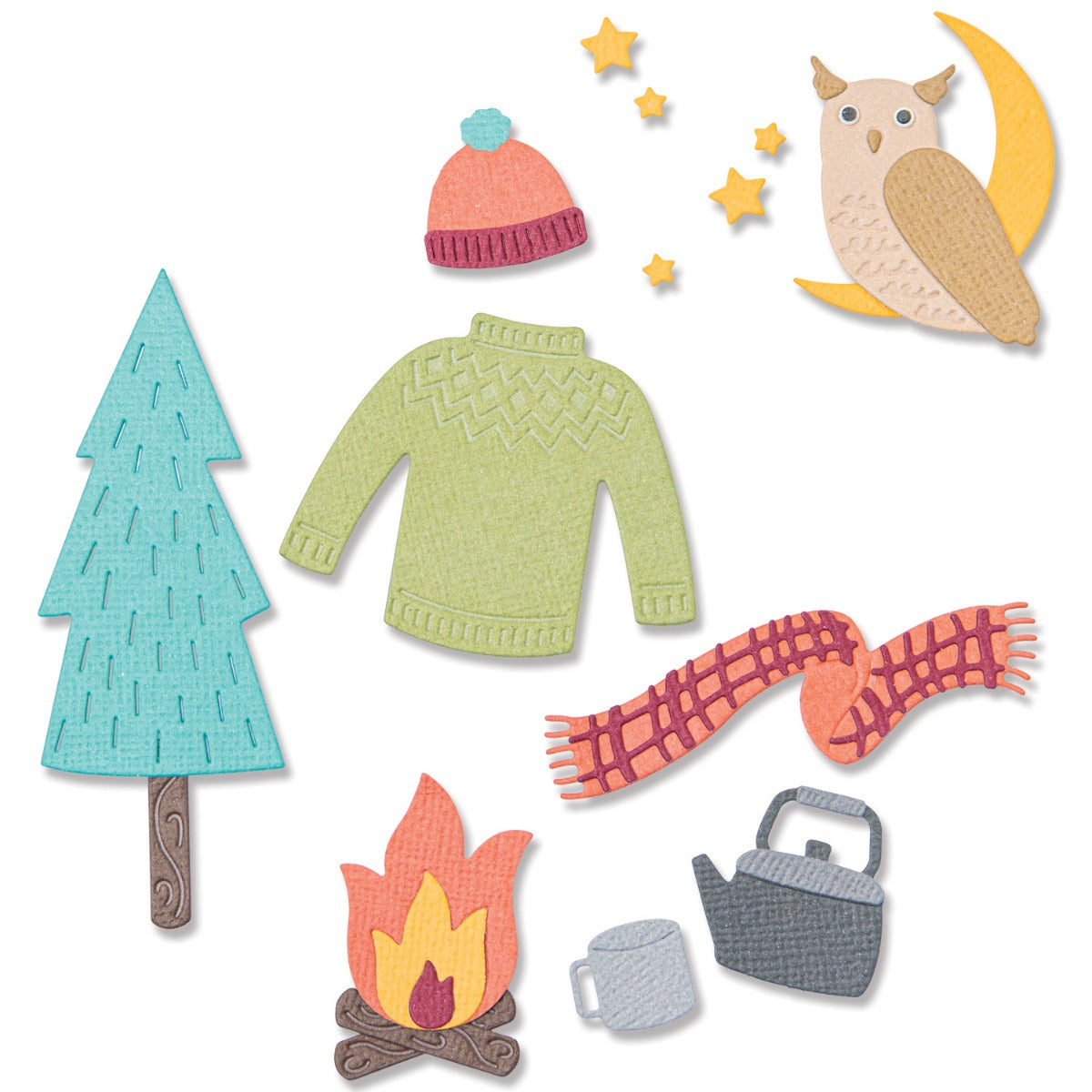 sizzix-thinlits-cozy-woodland-stanzschablonen-12tlg-herbst-winter image 1