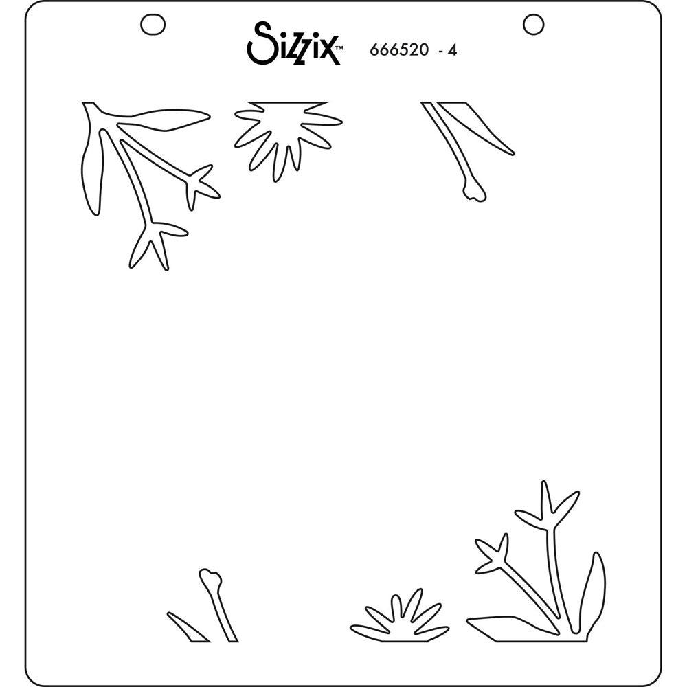 sizzix-layered-stencils-botanical-border-schablonen-4-teilig image 5