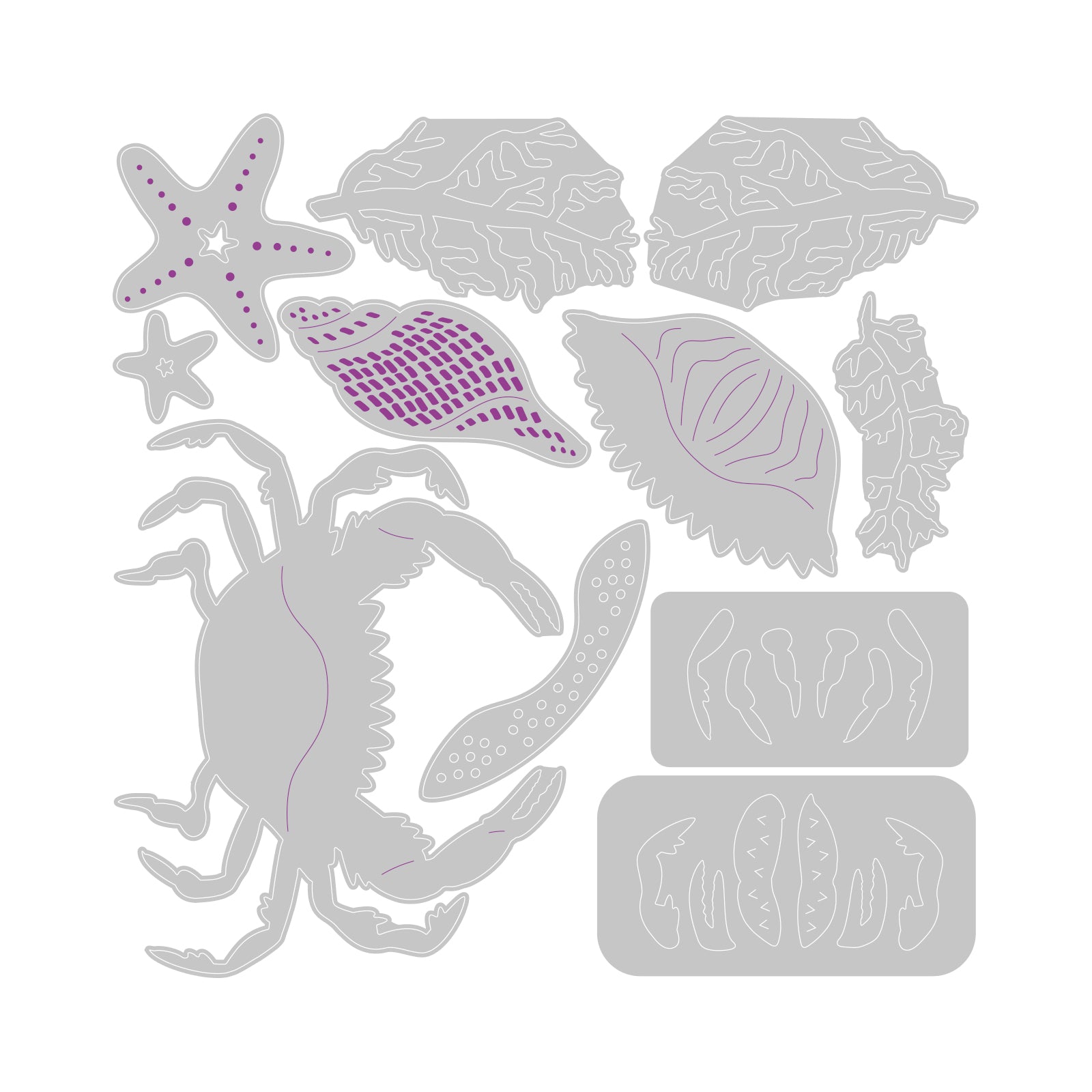 sizzix-thinlits-ocean-medley-stanzformen-11-tlg-meerestiere image 2