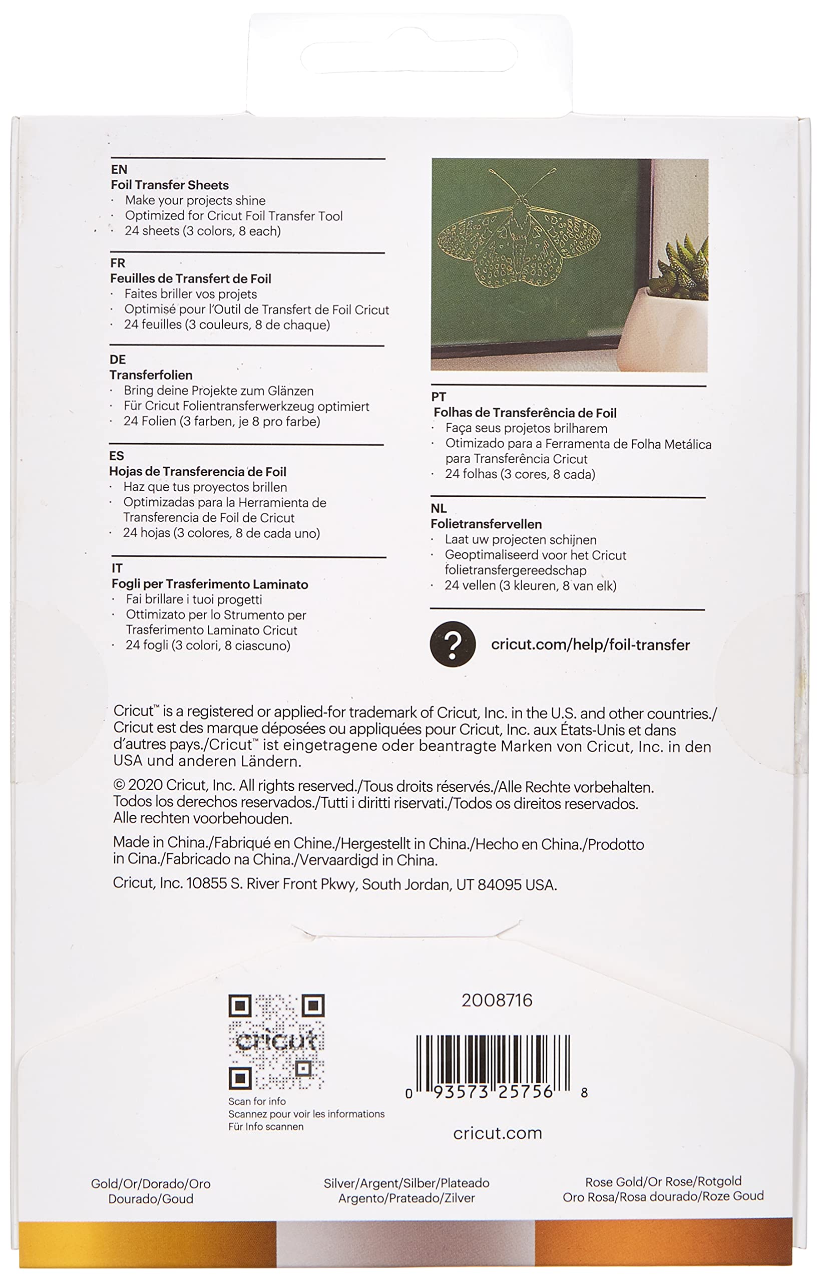 cricut-maker-transferfolie-metallic-24-bl-tter-one-size image 3