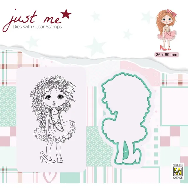 vaessen-nellie-s-choice-jmsd008-stanzform-stempel-m-dchen-36x69mm image 1