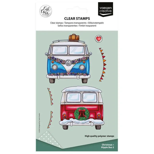 vaessen-creative-cut-easy-hippie-bus-silikonstempel-13-tlg-klar image 1