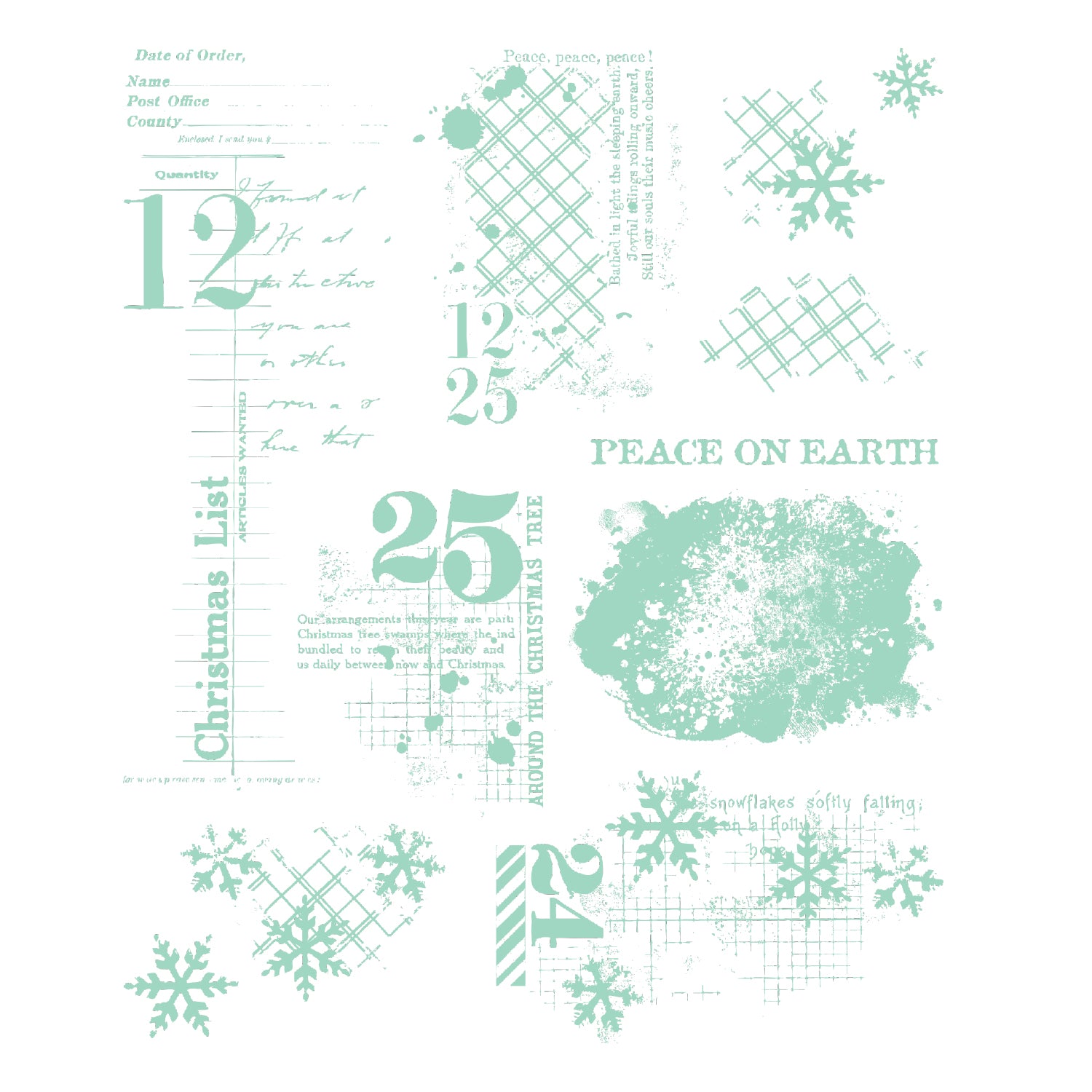 sizzix-clear-stamps-holiday-textures-stempelset-11tlg-weihnachten image 1