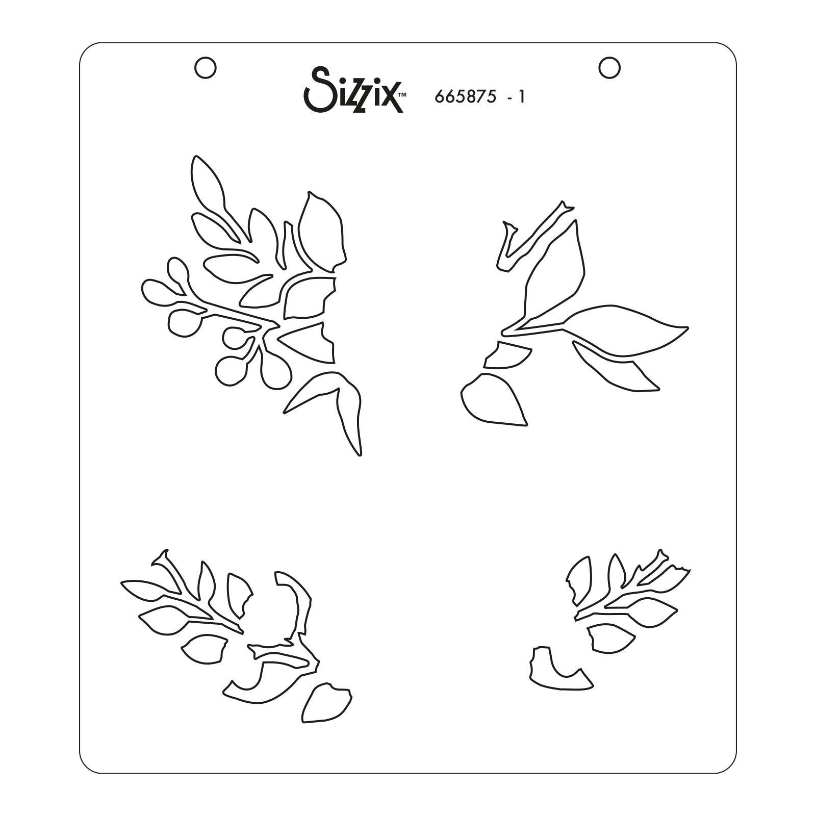 sizzix-layered-stencils-floral-borders-schablonen-4tlg-blumen image 2