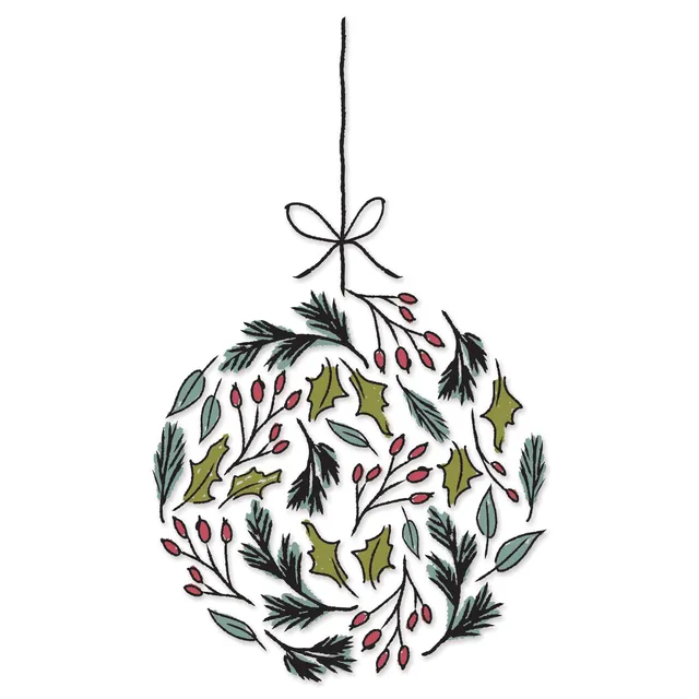 sizzix-layered-stamps-leafy-ornament-stempelset-4-tlg-weihnachten image 1