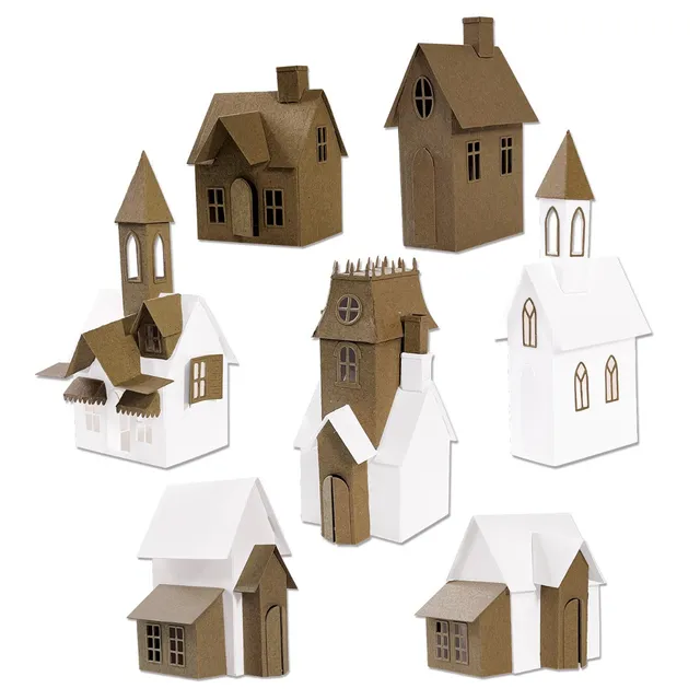 sizzix-thinlits-village-collection-tim-holtz-stanzschablone-87tlg image 1