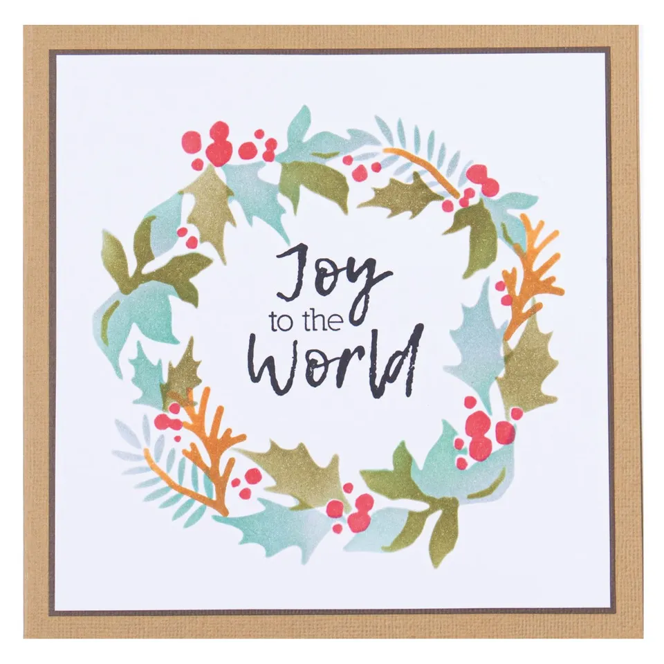 sizzix-layered-stencils-schablonen-set-holly-wreath-4-tlg image 1