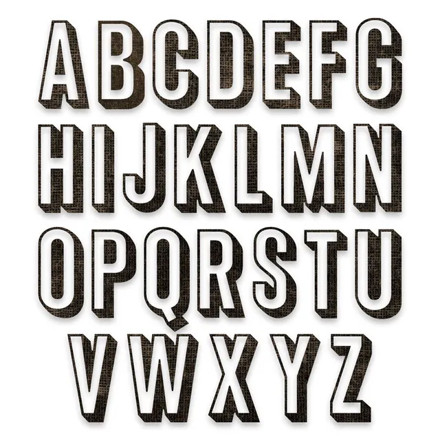 sizzix-thinlits-alphanumeric-shadow-upper-stanzschablonen-26tlg image 1