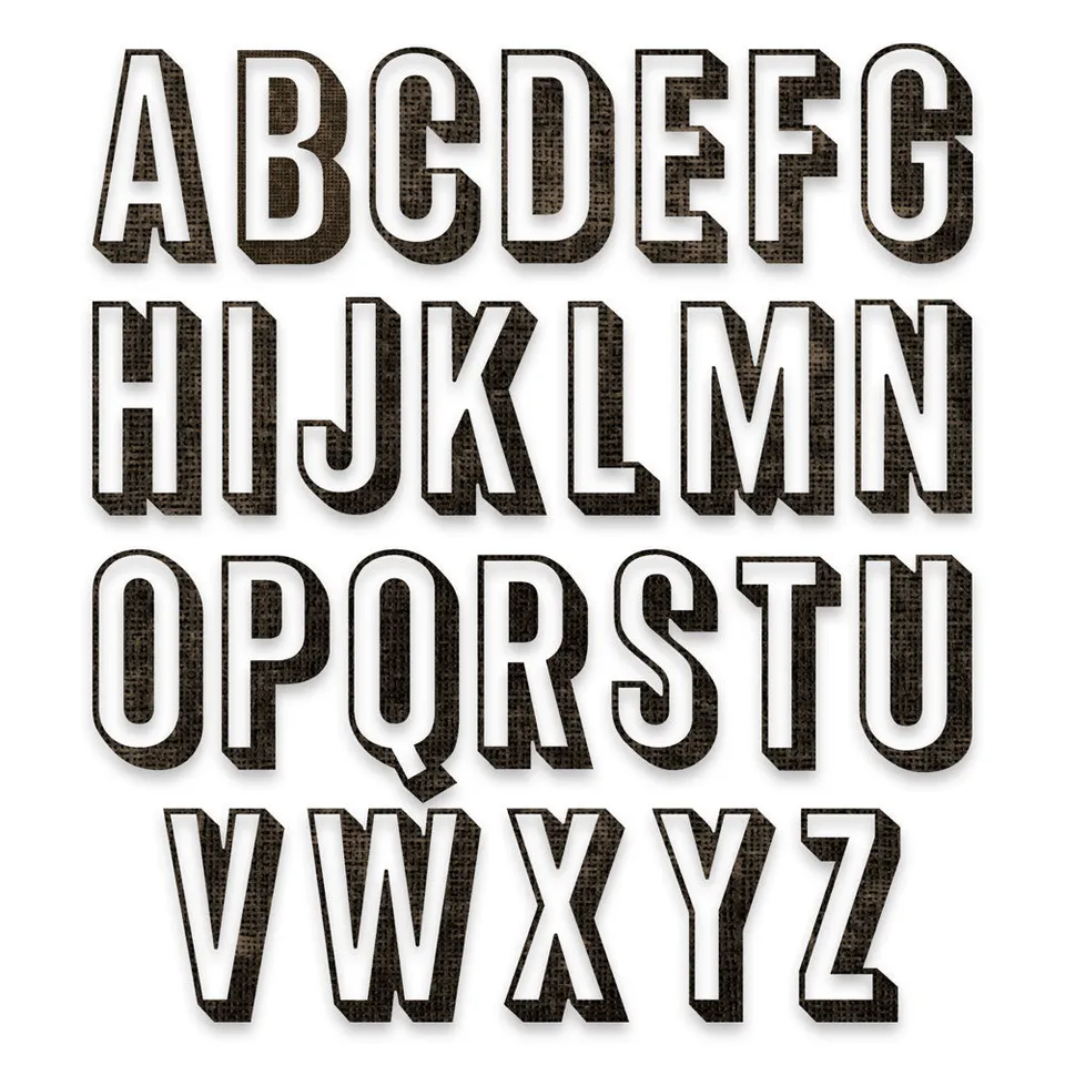 sizzix-thinlits-alphanumeric-shadow-upper-stanzschablonen-26tlg image 1