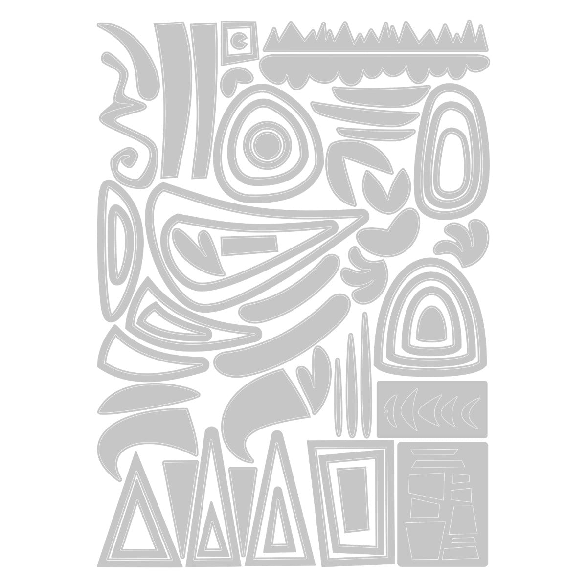 sizzix-thinlits-infinite-doodles-1-stanzschablonen-59-teilig-tiere-buchstaben image 2