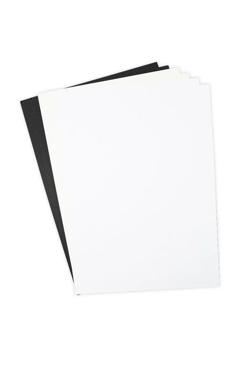 sizzix-surfacez-cardstock-papier-60-blatt-schwarz-wei-ivory image 1