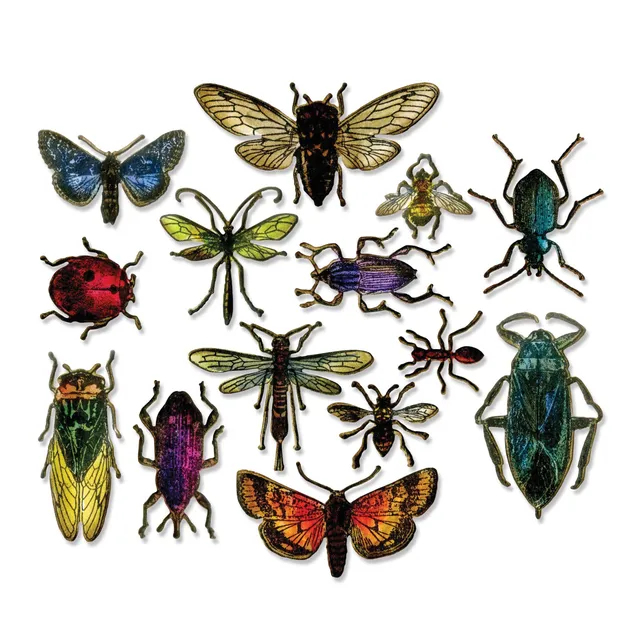 sizzix-framelits-entomology-tim-holtz-stanzschablonen-14tlg-insekten image 1