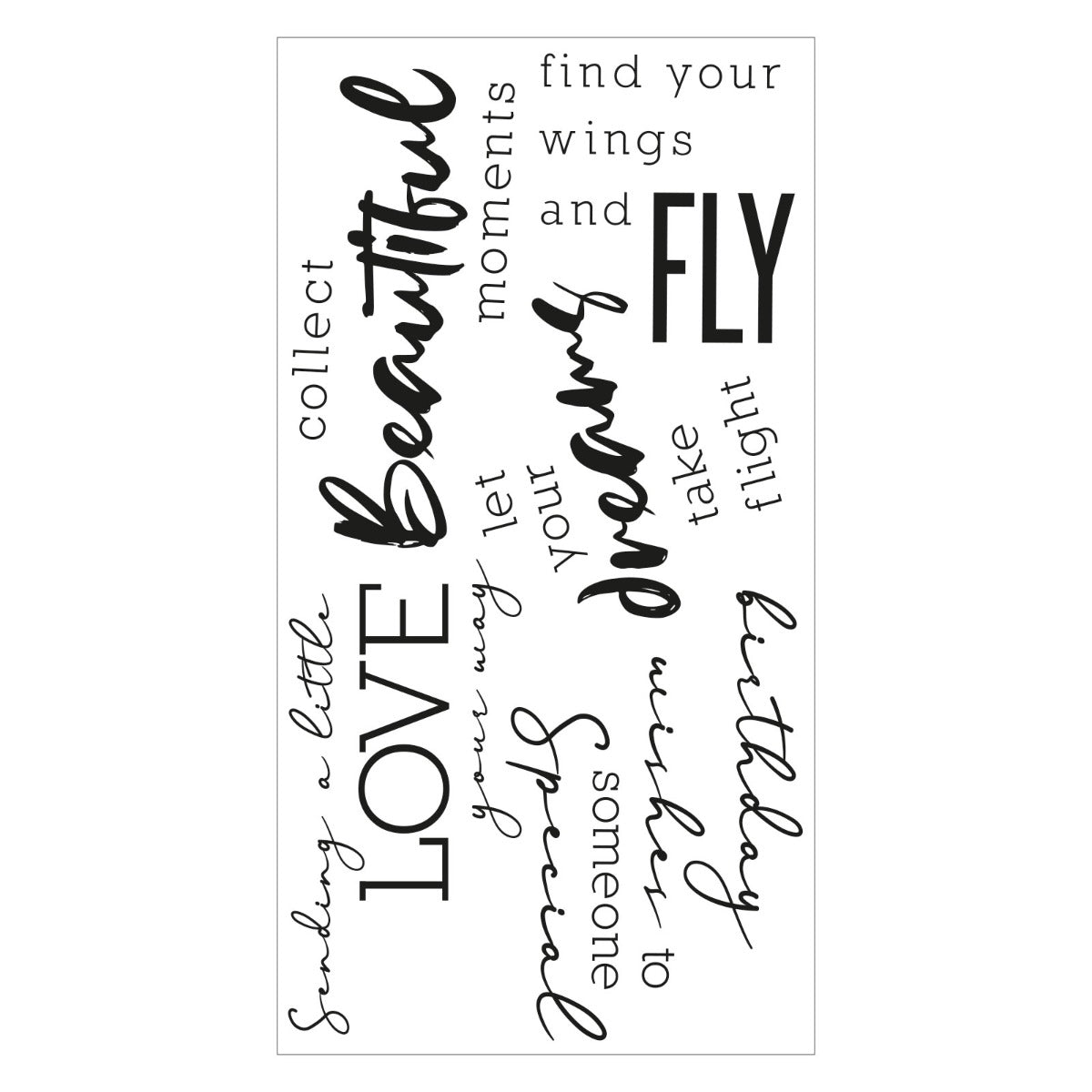 sizzix-clear-stamps-sunnyside-sentiments-3-stempelset-5er-gr-e image 2