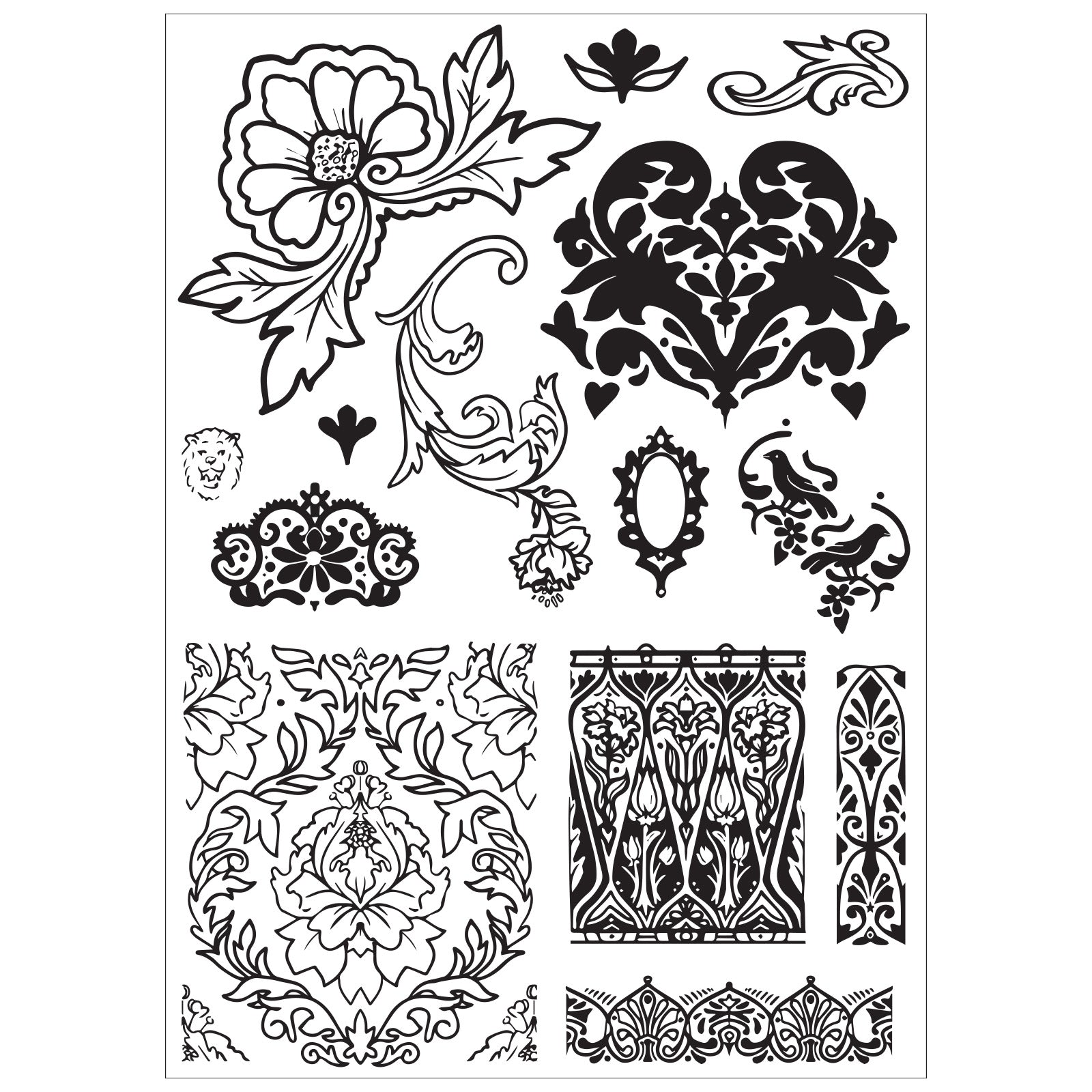 sizzix-studio-ornate-stempelset-schablonen-vic-hollins-17-teilig image 7