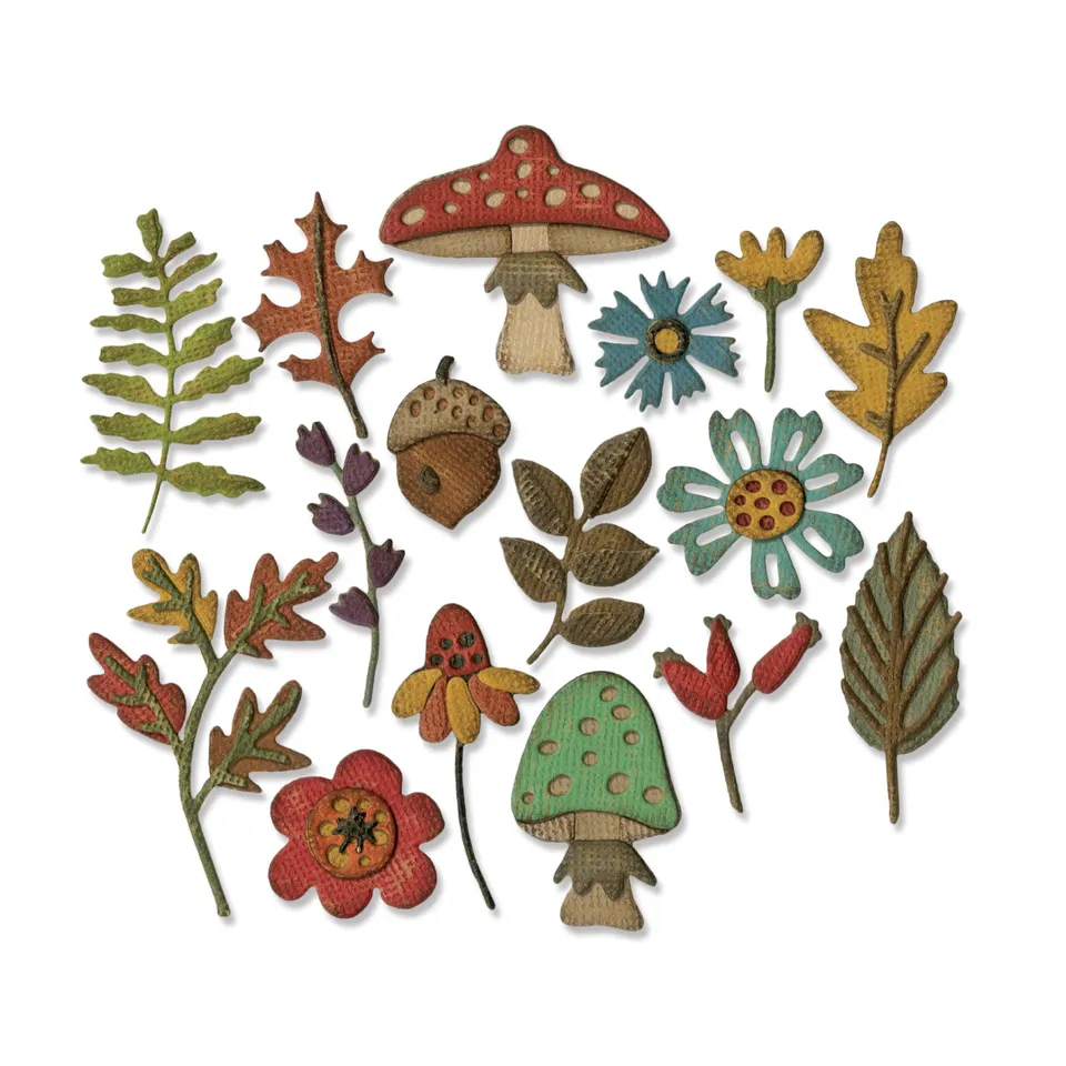 sizzix-thinlits-funky-foliage-stanzschablonen-bl-tter-16-tlg image 1