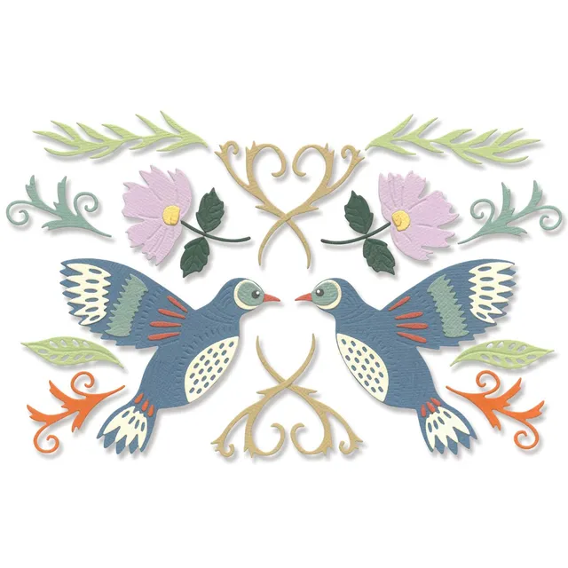 sizzix-thinlits-birds-blossoms-stanzschablonen-16-tlg-v-gel image 1