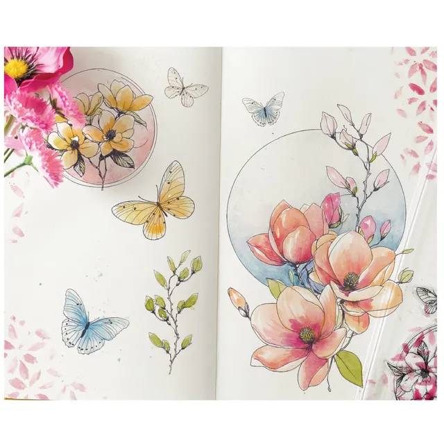 sizzix-studio-stempelset-7tlg-magnolia-willow-wolfe-blume image 1