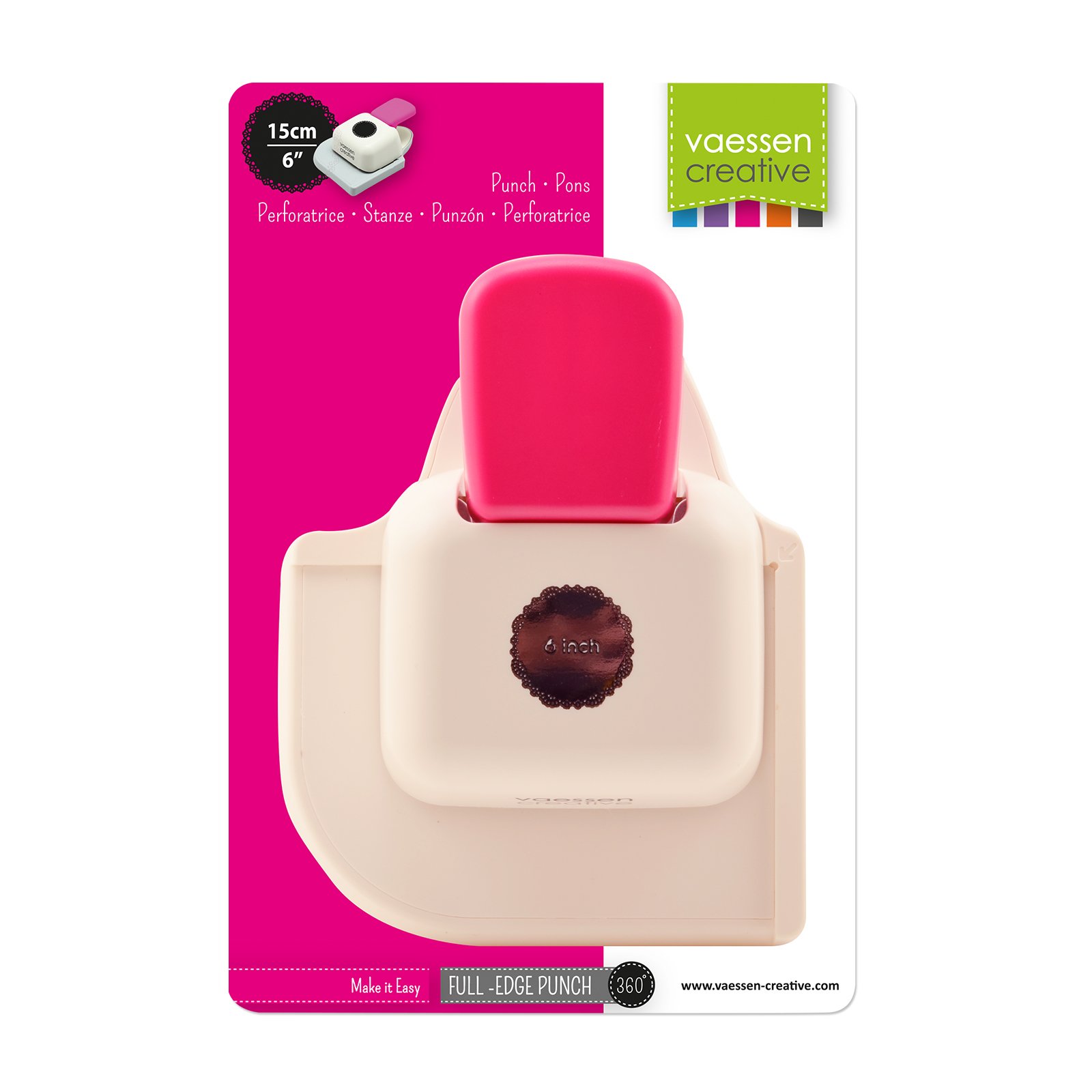 vaessen-cut-easy-eckenstanzer-deckchen-360-grad-rosa image 4
