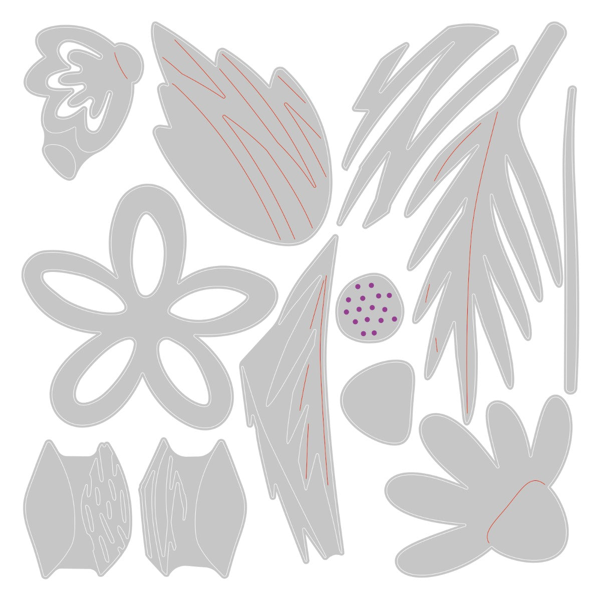 sizzix-thinlits-bohemian-florals-stanzform-12tlg-blumen image 2
