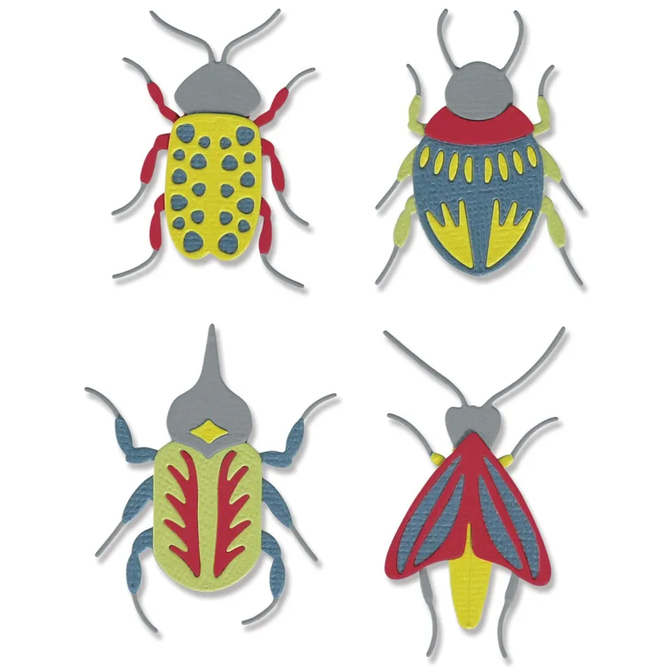 sizzix-thinlits-patterned-bugs-stanzformen-9tlg-insekten image 1