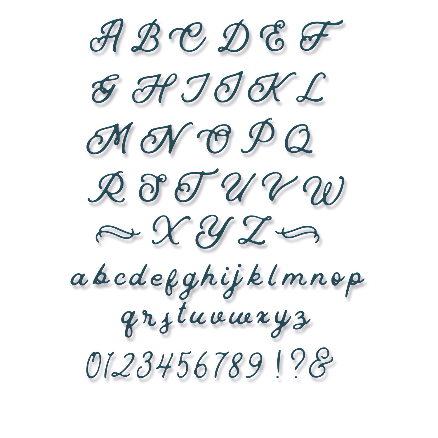 sizzix-thinlits-stanzschablonen-scripted-alphabet-schreibschrift image 1