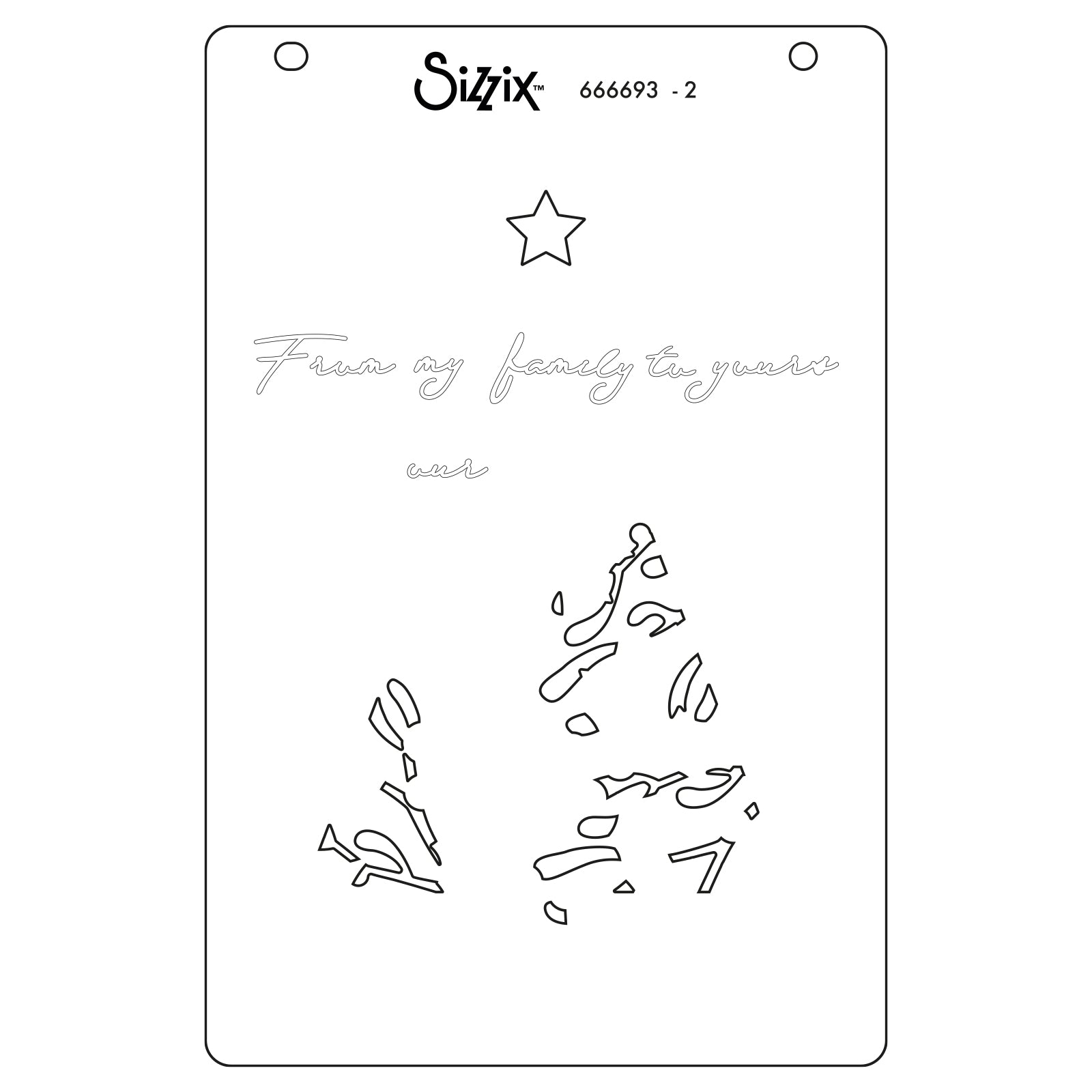 sizzix-layered-stencils-cosmopolitan-christmas-schablonen-4er image 3