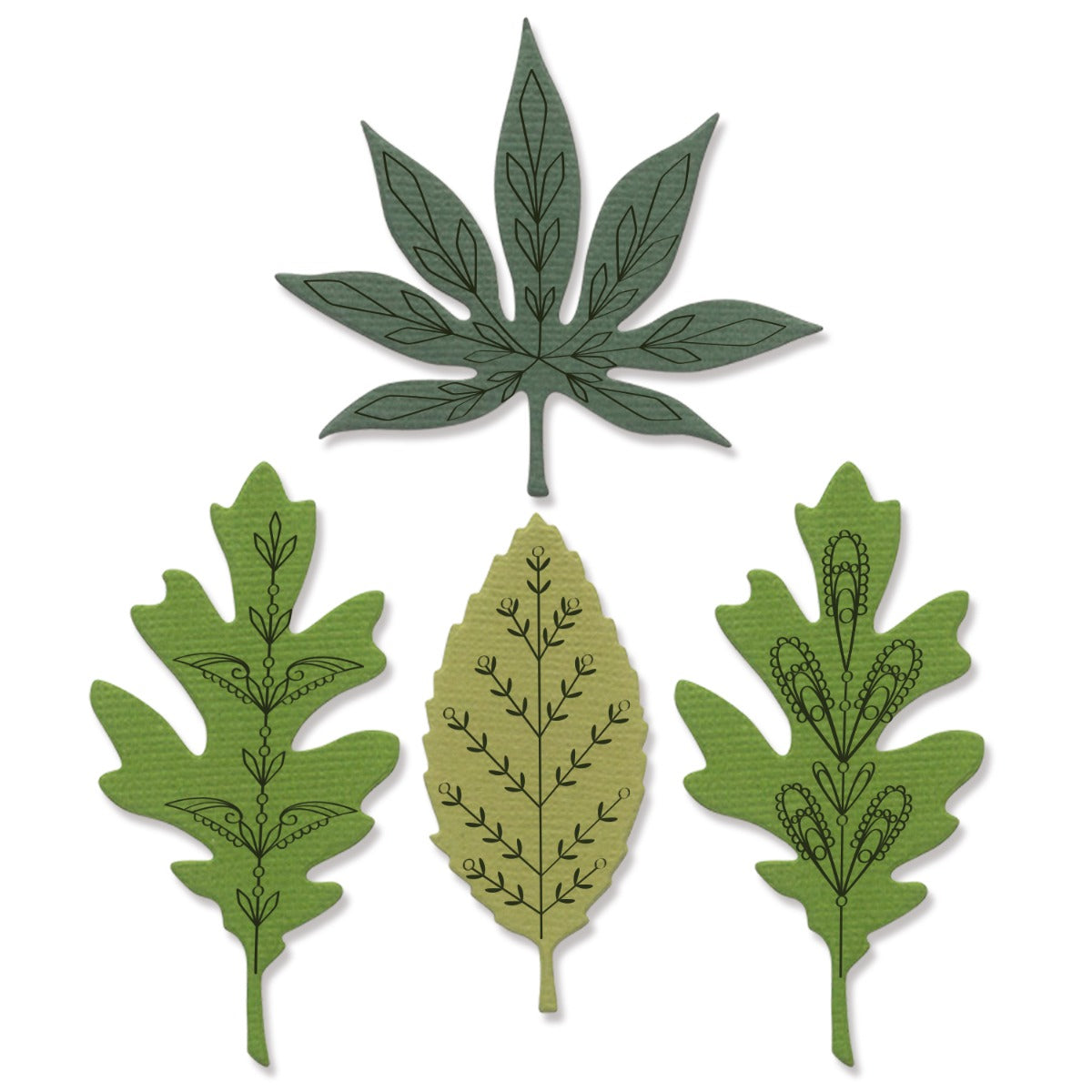 sizzix-framelits-decorative-leaves-stanzen-stempel-7er-set image 1