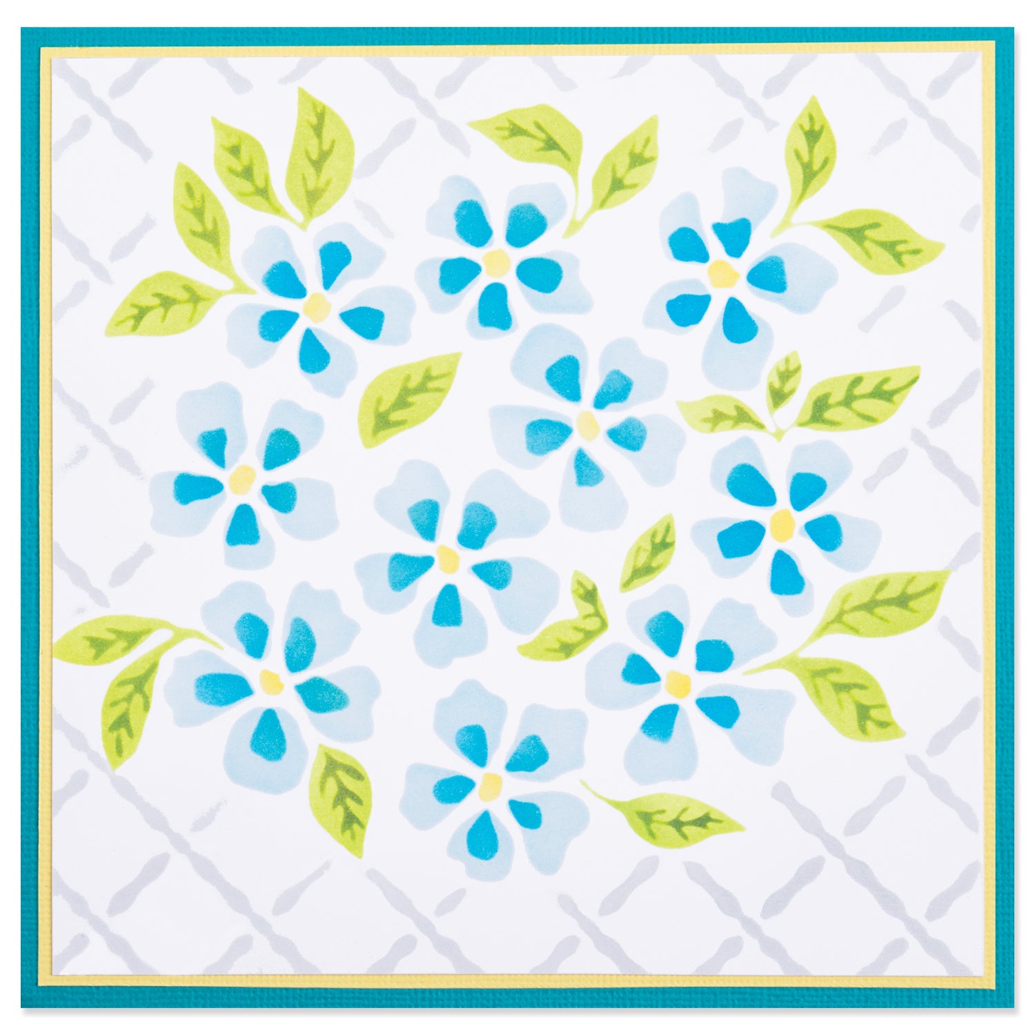 sizzix-layered-watercolour-flowers-lattice-schablonen-4er-blumen image 1