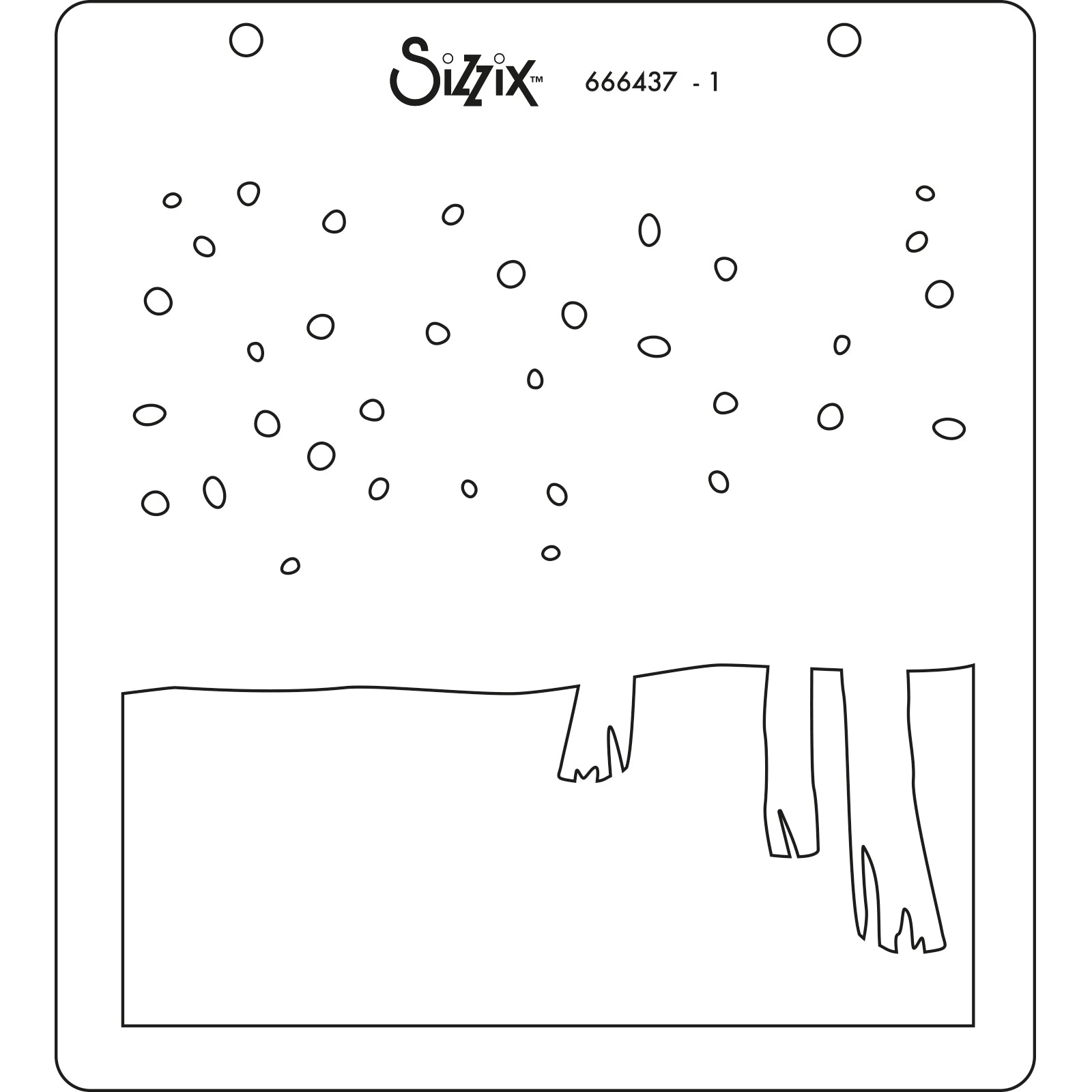 sizzix-layered-stencils-winter-scene-schablone-4er-wintermotiv image 2