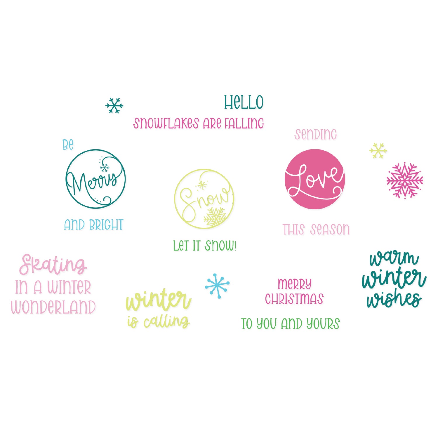 sizzix-clear-stamps-warm-winter-wishes-stempel-18tlg image 1