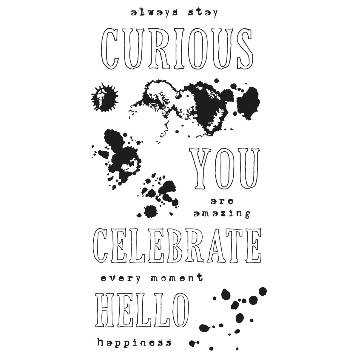 sizzix-clear-stamps-hello-you-sentiments-stempelset-13tlg-spr-che image 2