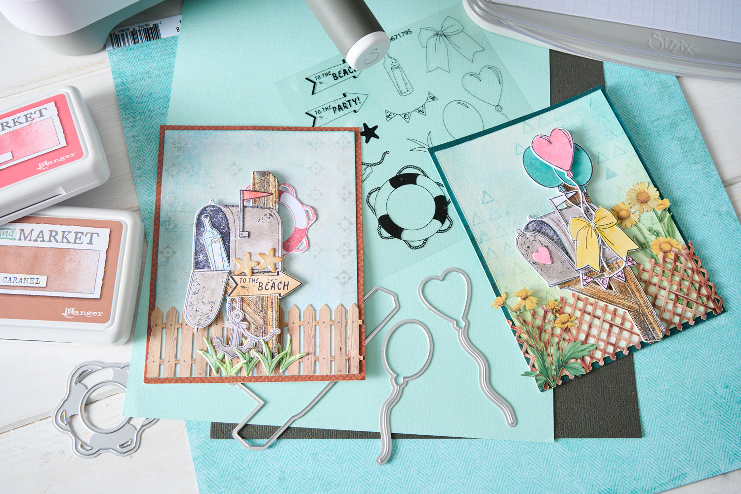 sizzix-framelits-with-stamps-letter-drop-stanz-set-briefkasten image 2