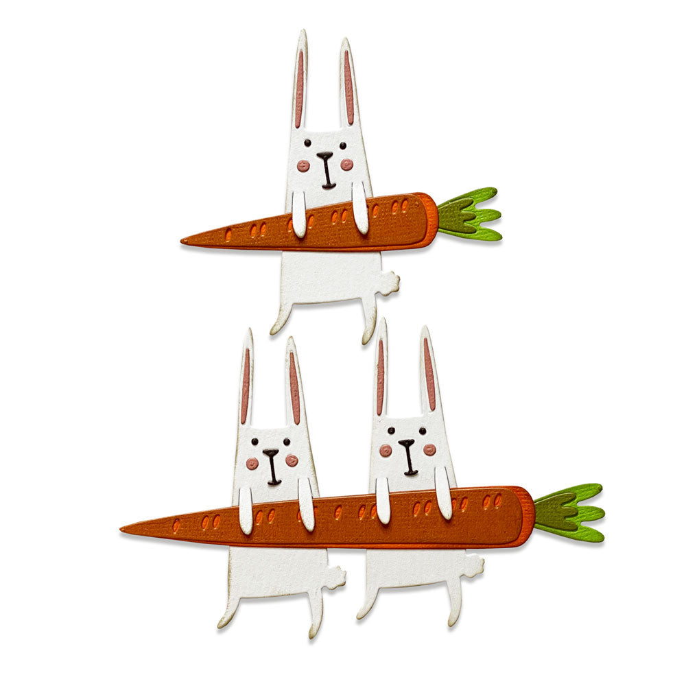 sizzix-thinlits-carrot-bunny-hase-stanzschablone-11tlg-tim-holtz image 1