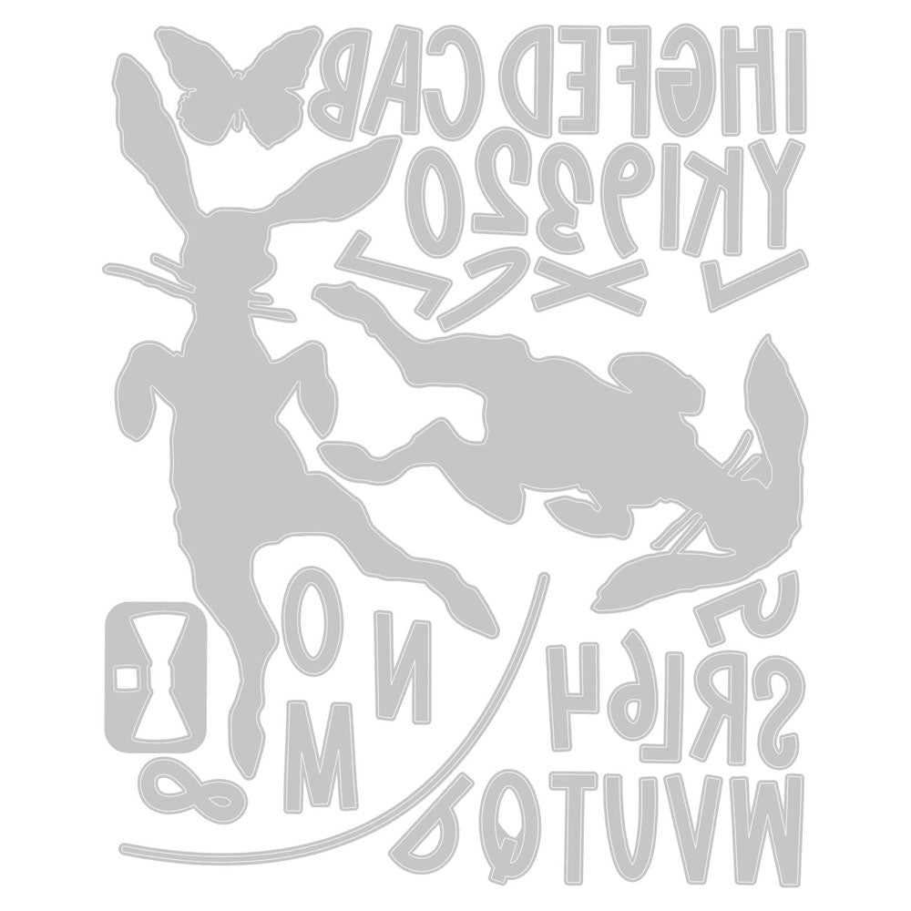 sizzix-thinlits-vault-hippity-hop-stanzformen-41-tlg-hase-ostern image 2