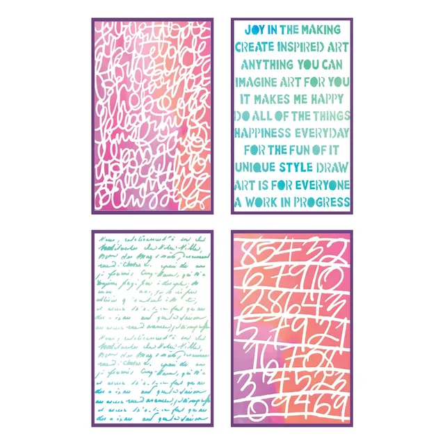 sizzix-a5-words-numbers-schablonen-4-teilig-vicki-boutin-buchstaben image 1